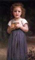 Bouguereau, William-Adolphe - Petite fille tenant des pommes dans les mains( Little girl holding apples in her hands)
